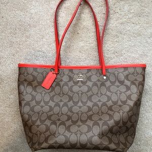 Coach Signature Canvas Tote Handbag